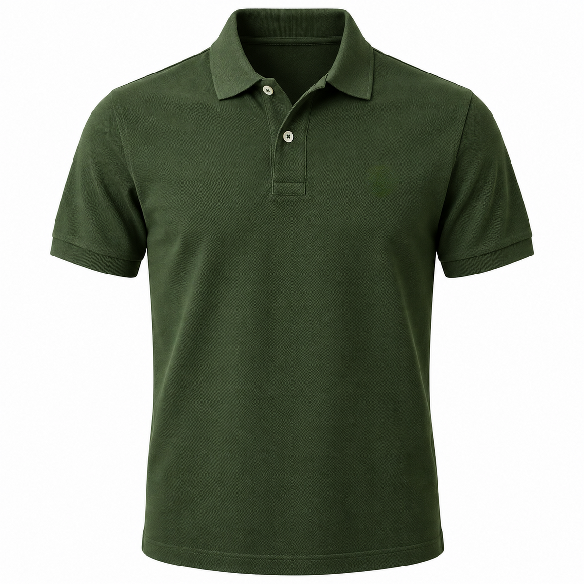 Premium Cotton Piqué Polo Shirt – Forest Green | Jhonny Foursclose