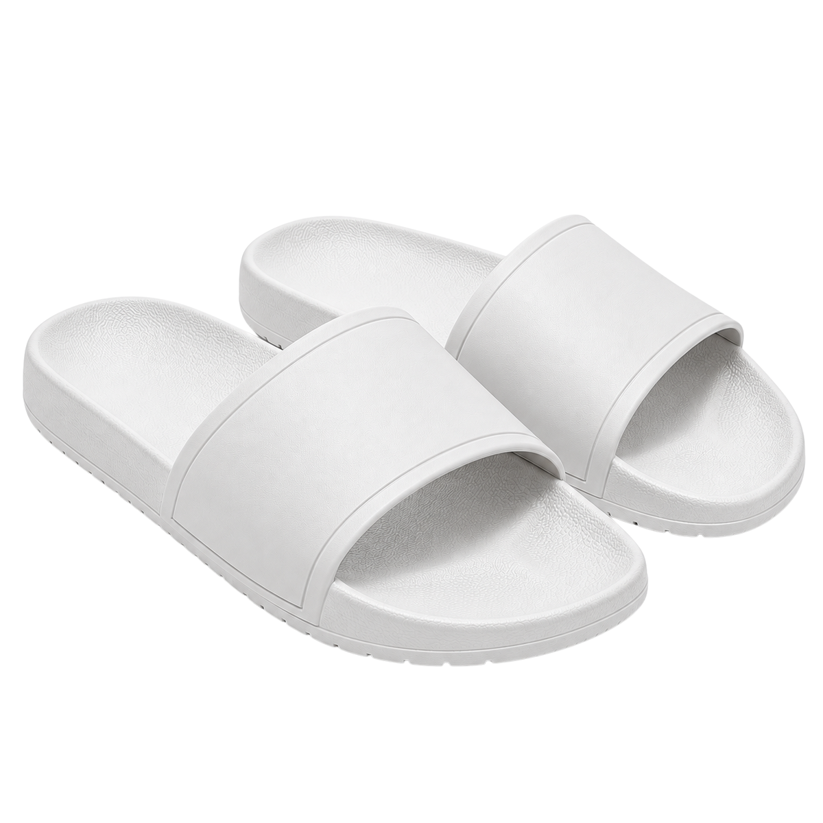 Premium Comfort Slide Sandals – Pure White | Jhonny Foursclose