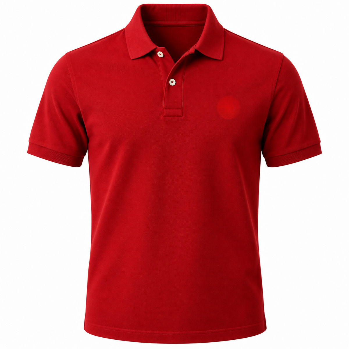 Premium Cotton Piqué Polo Shirt – Crimson Red | Jhonny Foursclose