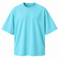 Premium Oversized Cotton T-Shirt – Cyan Blue | Jhonny Foursclose