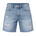 Premium Distressed Denim Shorts – Light Blue Wash | Jhonny Foursclose