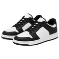 Premium Low-Top Leather Sneakers – Black & White | Jhonny Foursclose